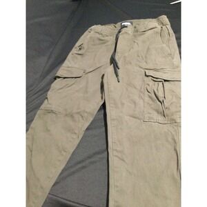 RSQ Olive‎ Green Cargo Jogger Pants Mens Drawstring Waist Casual Comfy size S